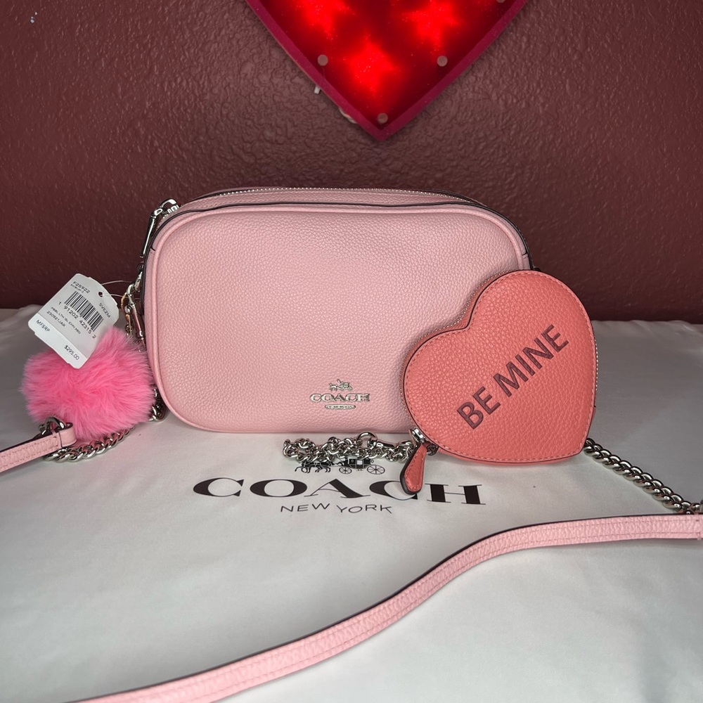 Coach Isla Chain Crossbody & Heart Coin Pouch
